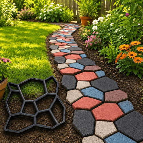 Garden paving mould - garden,