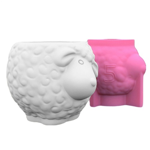 Sheep flower pot silicone - flower,