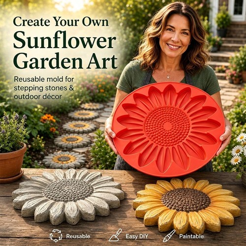 Reusable sunflower stepping - sunflower,