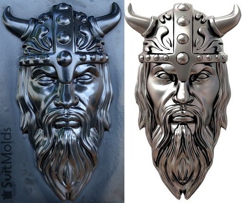 Mold diy viking face wall - mold,