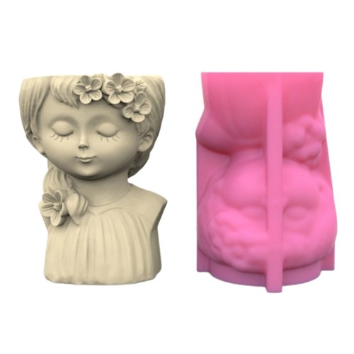 Diy concrete mold cute girl - cute,
