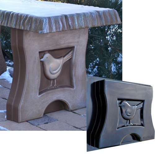 Concrete mold bench leg - mold, for