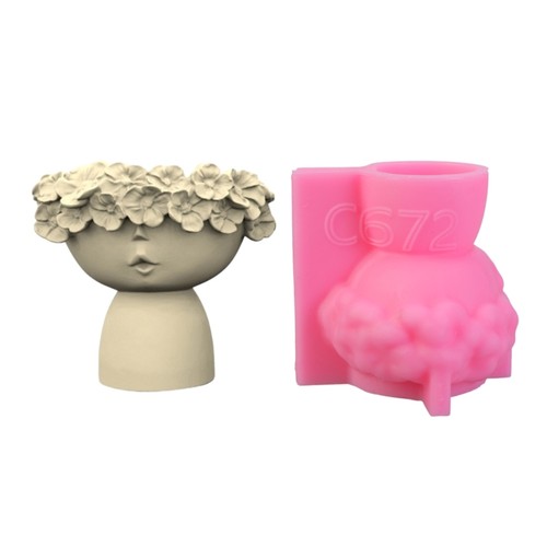 Diy flower pots mold - 3d,