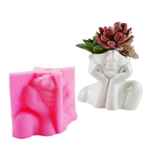 Flower pot concrete mold - concrete,