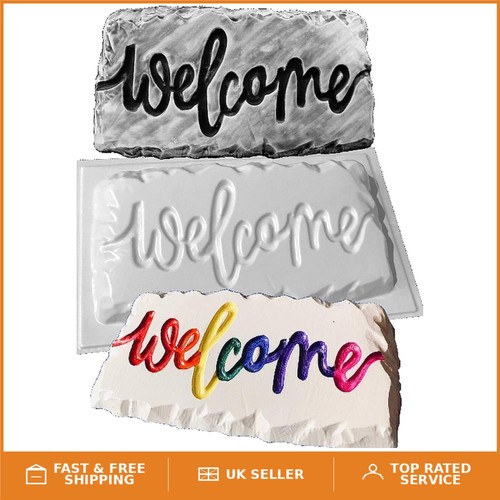 Elegant welcome stone concrete - stone,